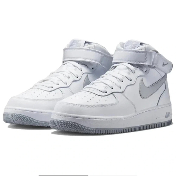 Nike Air Force 1 Mid '07 'White Wolf
Grey' Men’s Basketball Sneakers Size 12 - Picture 1 of 8